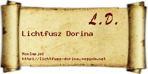 Lichtfusz Dorina névjegykártya