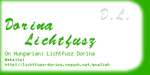 dorina lichtfusz business card